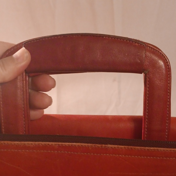 Hartman By Sharif Vintage Elegant Red Leather Briefcase - Picture 9 of 14